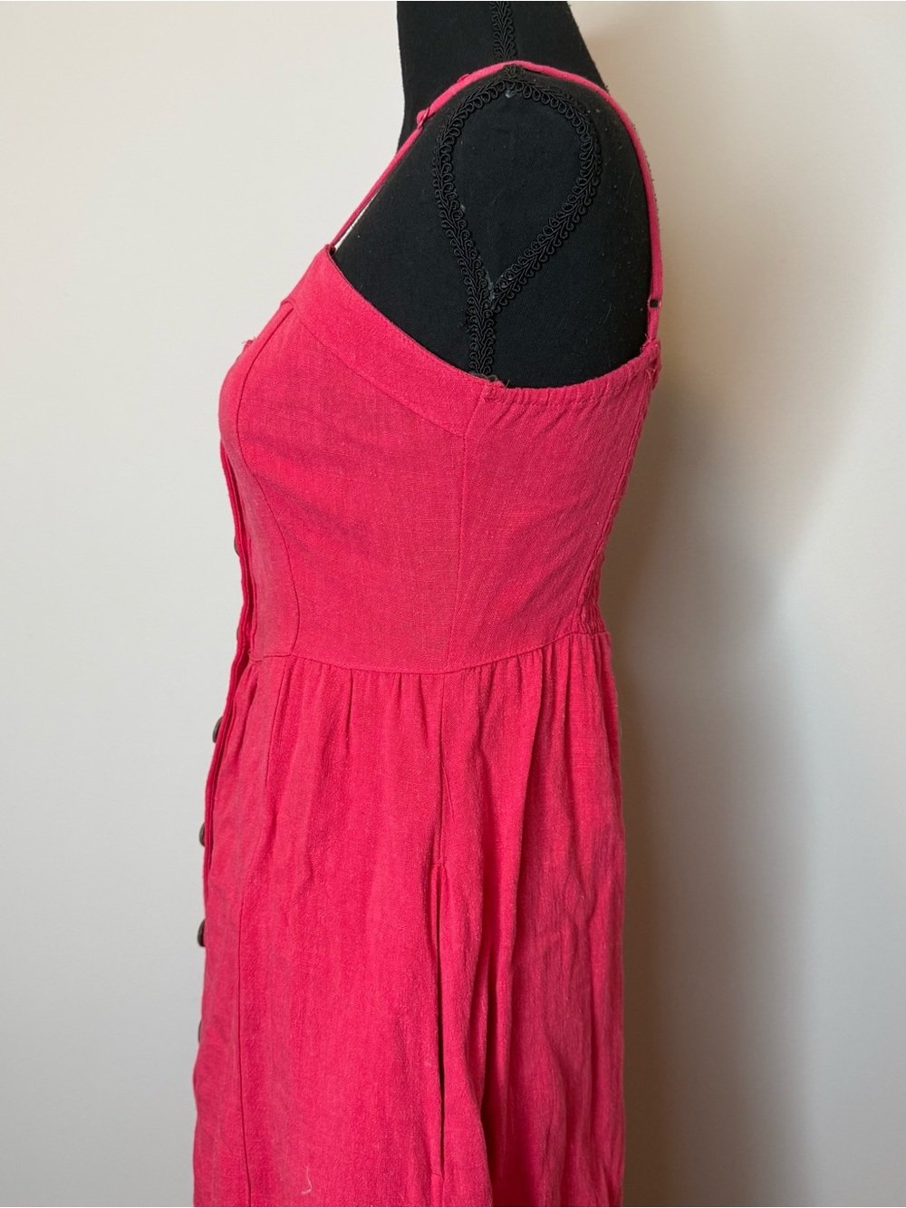 Universal Thread Raspberry Pink Button-Front Mini Sundress - Picture 2 of 8